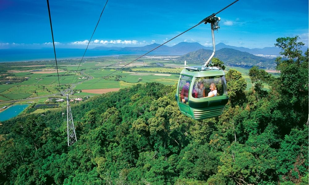Kuranda Skyrail overlooking forrest Cairns