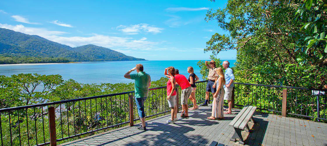 Family at Daintree Rainforest lookout Cairns