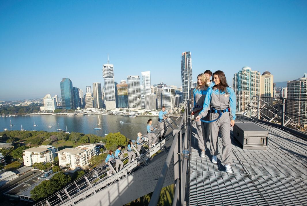 People at the top of Brisbane's Story Bridge