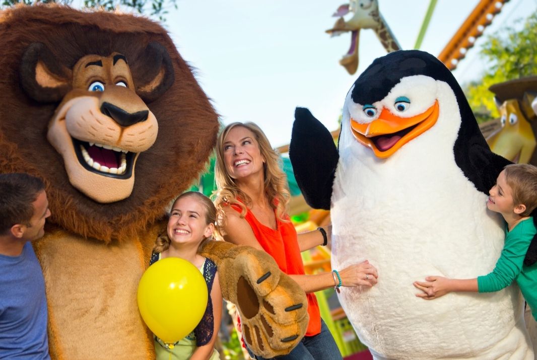 Family smiling at Dreamworld Gold Coast