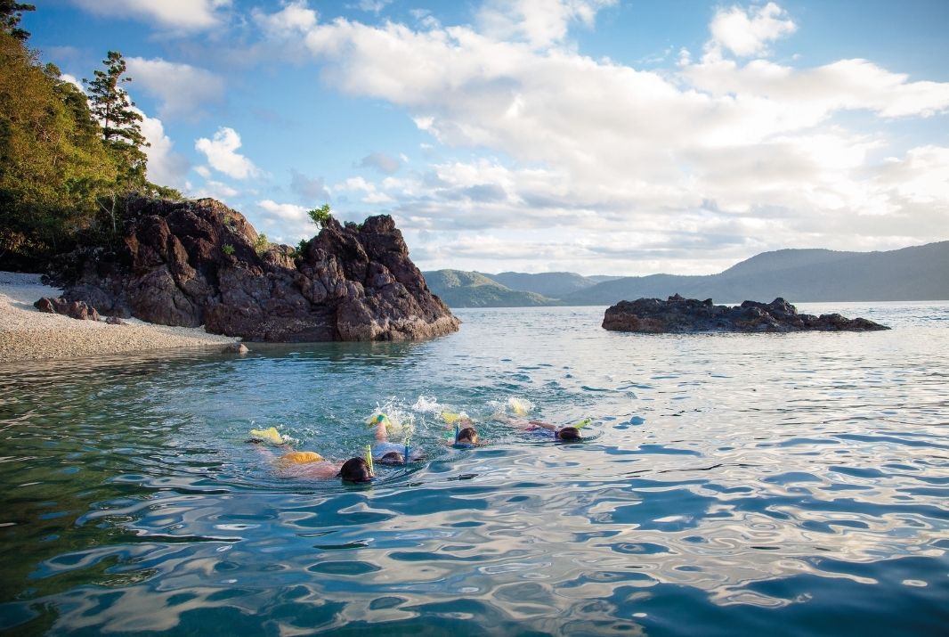People snorkelling at Fitzroy Island Cairns Great Barrier Reef