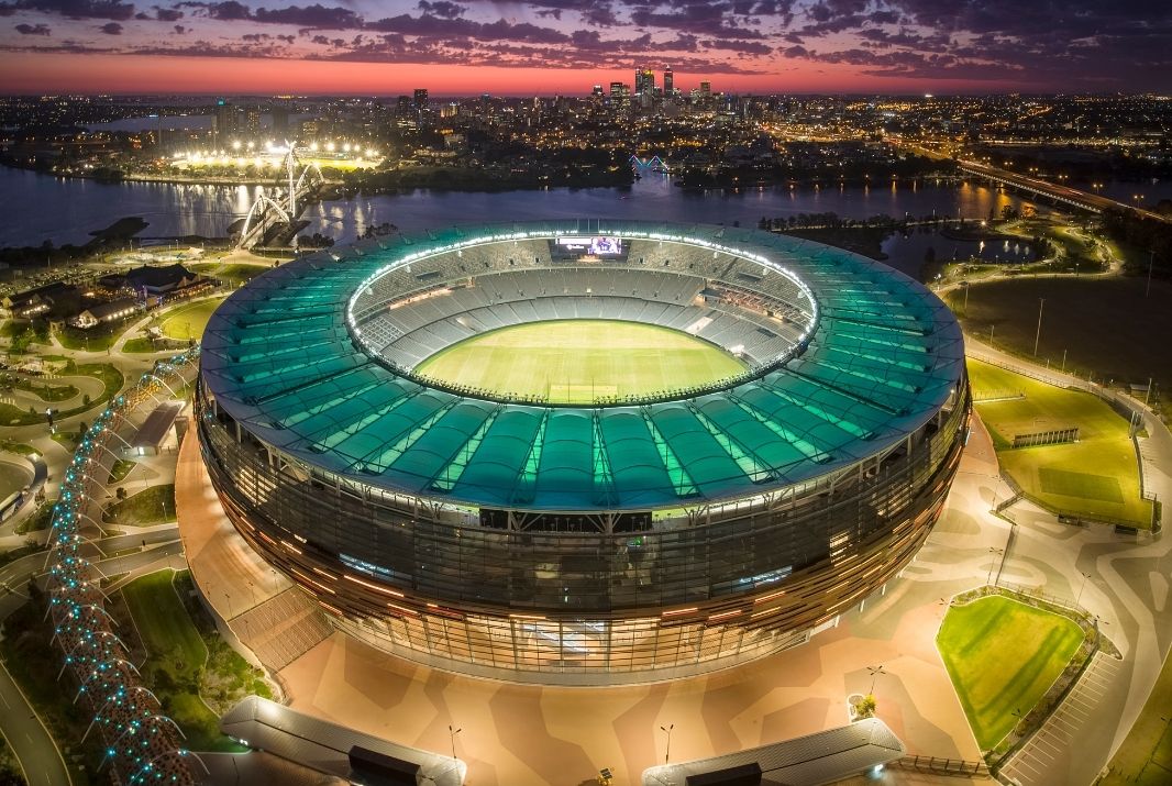 Optus Stadium Tours at night