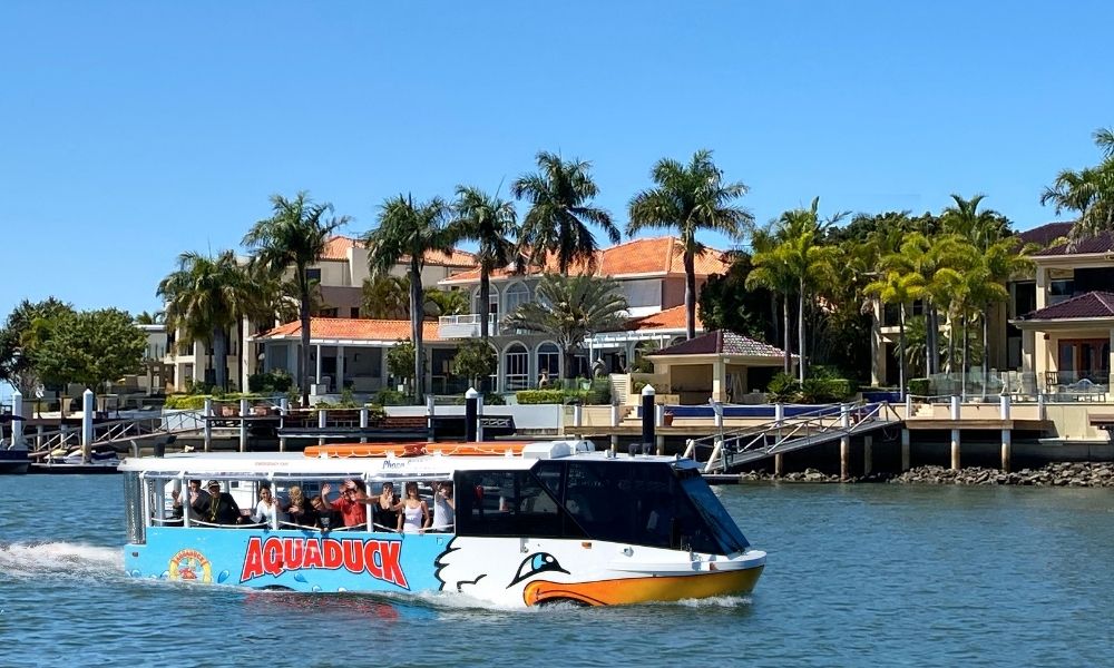 Aquaduck vessel travels through the Sunshine Coast