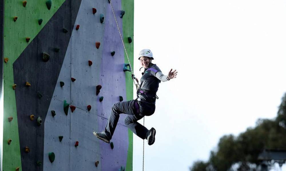 Kids rock climbing at Mount Lofty Adventure Hub