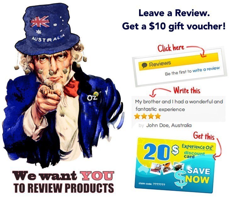Review your Experience and Get a Gift Voucher | Experience Oz