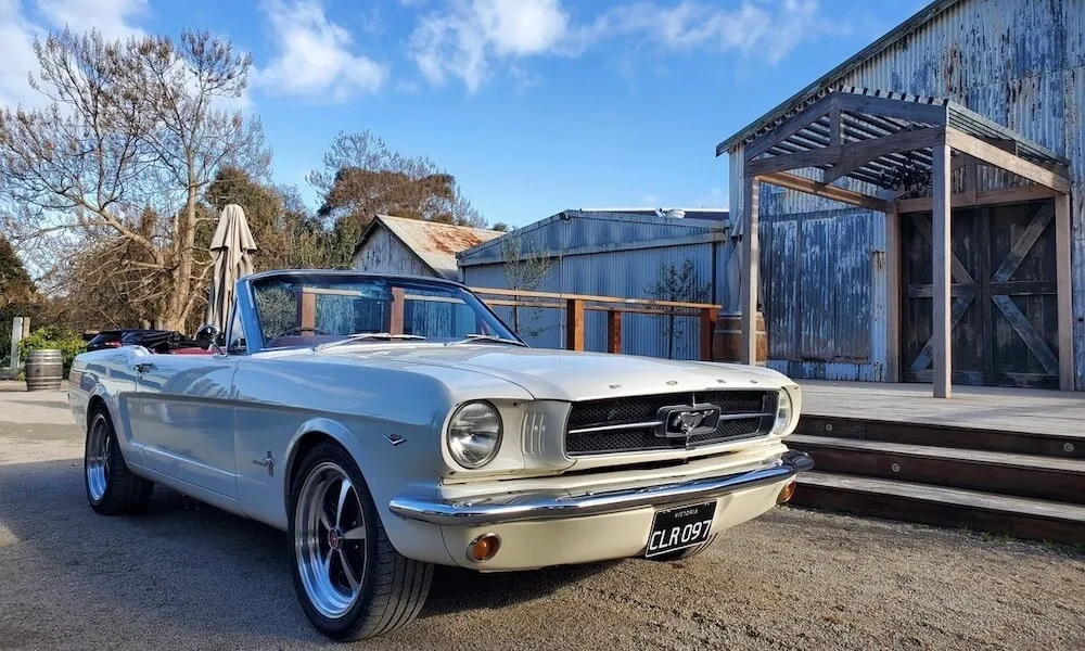 1965 White Convertible Mustang Chauffeur | Experience Oz-3