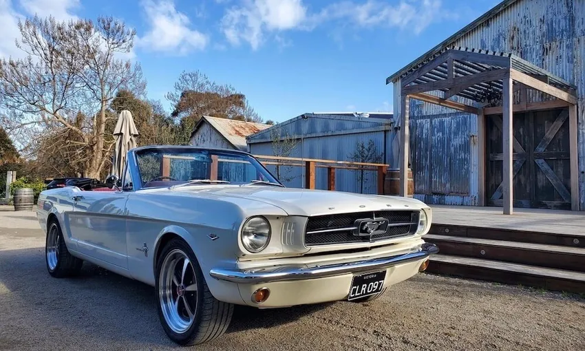 1965 White Convertible Mustang Chauffeur | Experience Oz