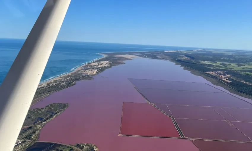 Pink Lakes Scenic Flight From Kalbarri | Experience Oz		
