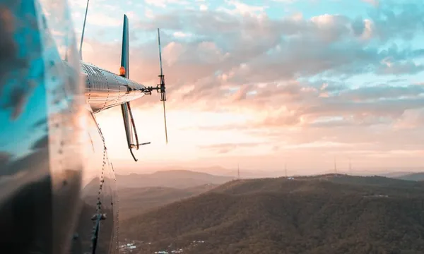 Twilight Scenic Flight Over The City of Brisbane