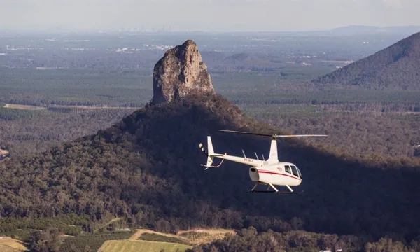 Glasshouse Mountains and Bribie Island Heli Flight - For 2
