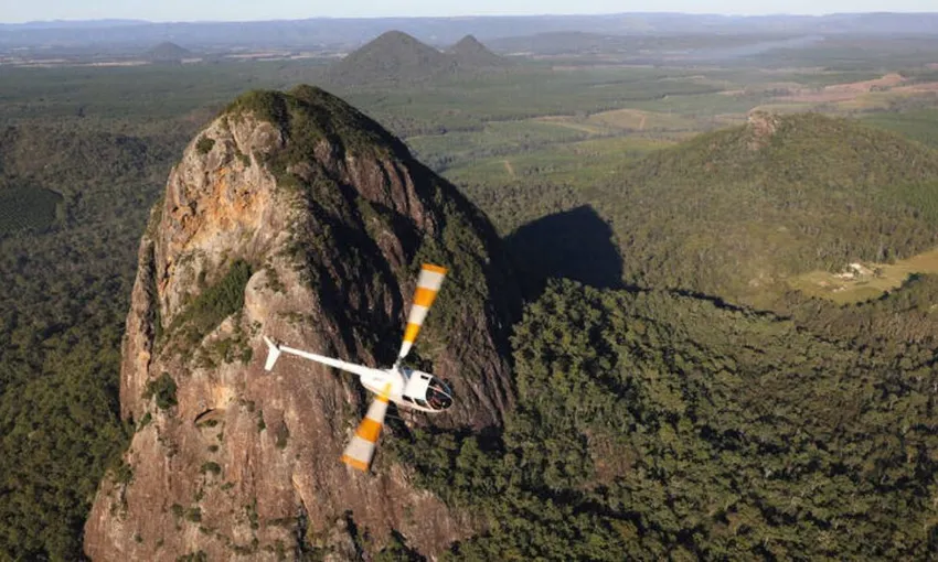 Glasshouse Mountains and Bribie Island Flight | Experience Oz