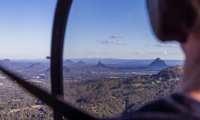 Glasshouse Mountains and Bribie Island Flight | Experience Oz
