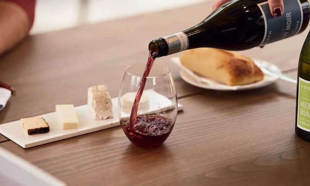 Cheese Lovers Tasting Tile with a Glass of Wine  | Experience Oz-1
