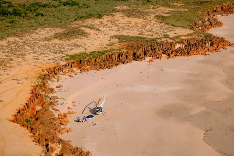 Private Broome Helicopter Flight & Beach Picnic | Experience Oz