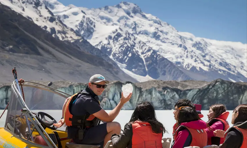 Mount Cook Scenic Flights with Glacier Boat Tour | Experience Oz