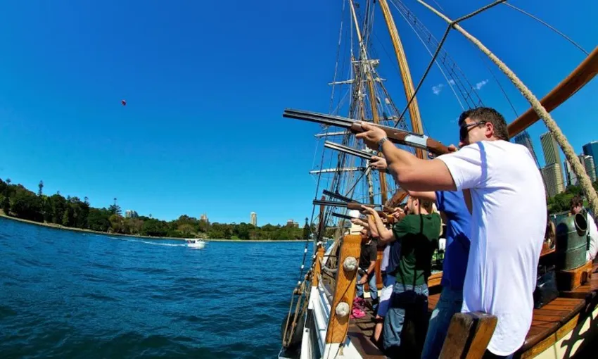  Sydney Harbour Tall Ship Cruise with Laser-Clay Shooting 