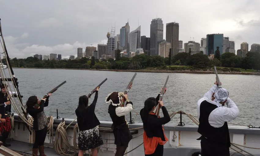  Sydney Harbour Tall Ship Cruise with Laser-Clay Shooting 