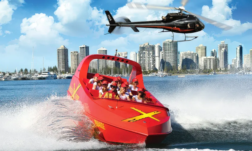 Jet Boat Ride & Helicopter Flight - 1.5 Hours - Surfers Paradise