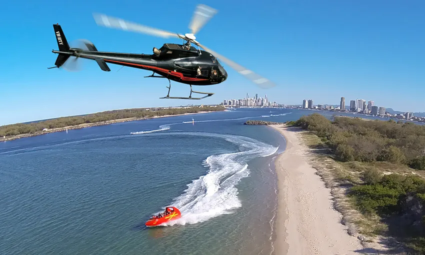 Jet Boat Ride & Helicopter Flight - 1.5 Hours - Surfers Paradise