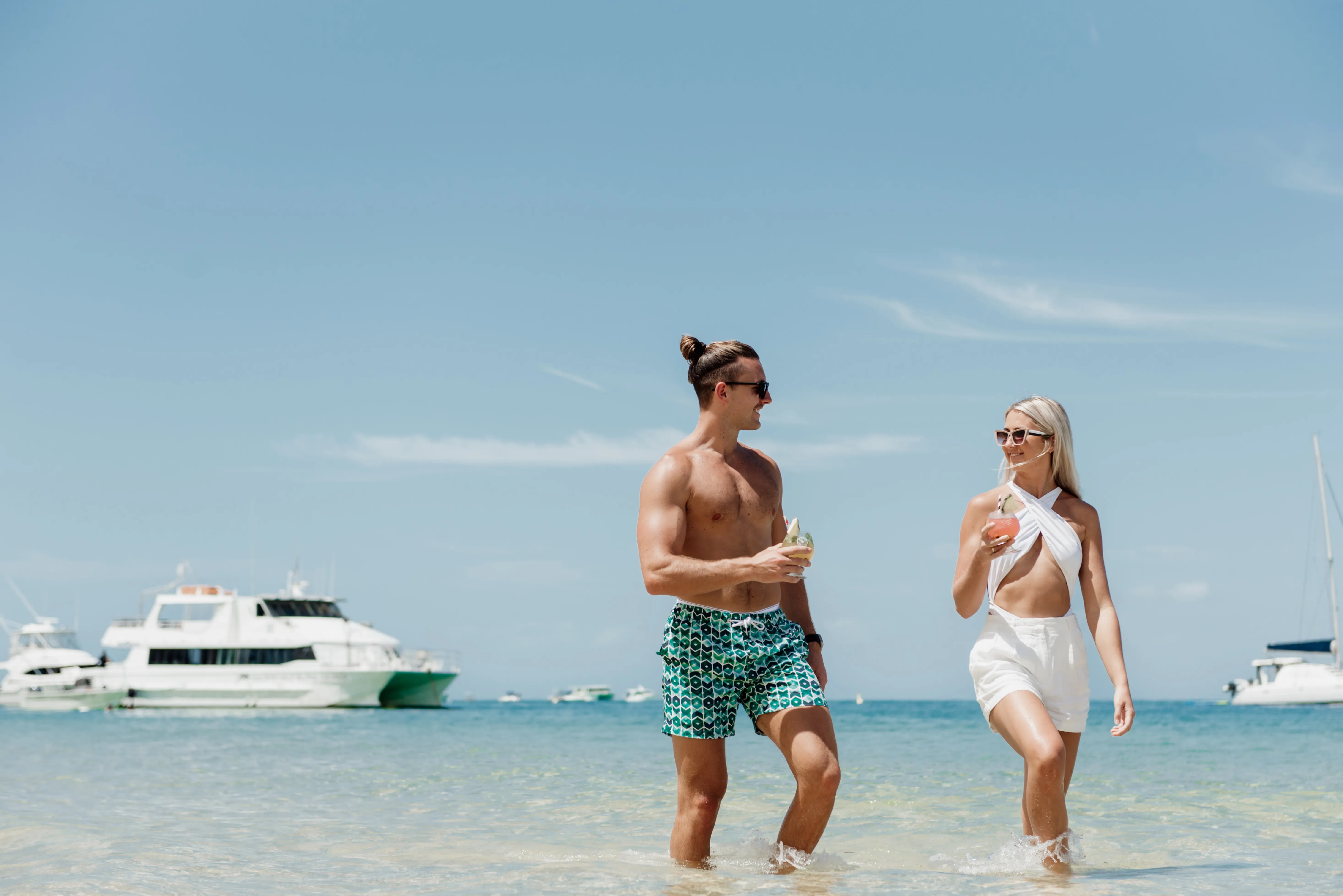 Moreton Island Dolphin Spotting and Snorkelling Cruise departing from Redcliffe