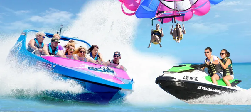Tandem Parasail, Jet Boat and Jetski Safari Combo - For 2 - Gold Coast