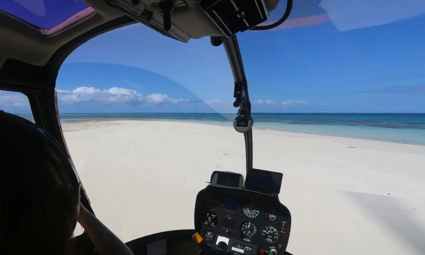 Reef Private Helicopter Flight with Landing and Bubbles on Vlasoff Cay - 1 Hour