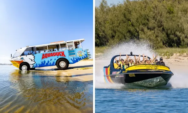 Gold Coast Jet Boating and Aquaduck Tour Combo