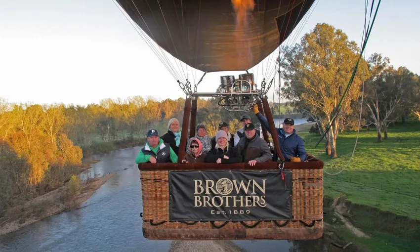 Hot Air Balloon Flight at Sunrise with Prosecco Breakfast