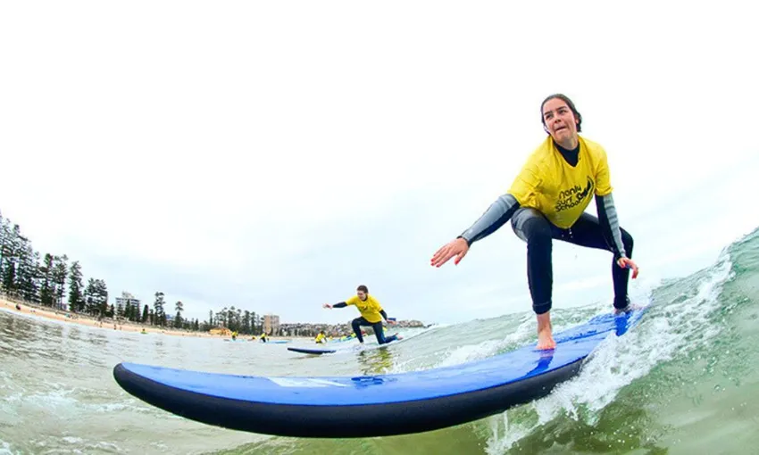 Manly Beach Group Surf Lessons Package, 5 Lessons 