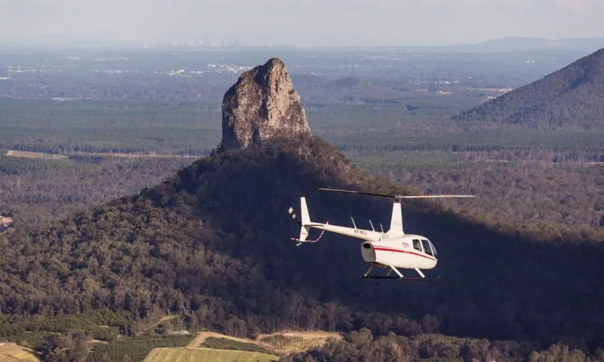 Glasshouse Mountains and Bribie Island Helicopter Ride - For 2 - Caloundra