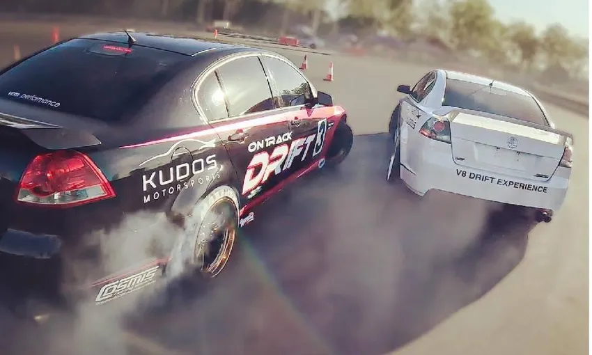 4 Drift Battle Hot Laps at Queensland Raceway