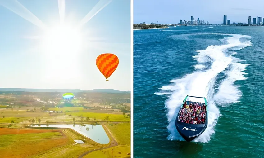 Gold Coast Hot Air Balloon with Arro Jet Boat Ride Combo