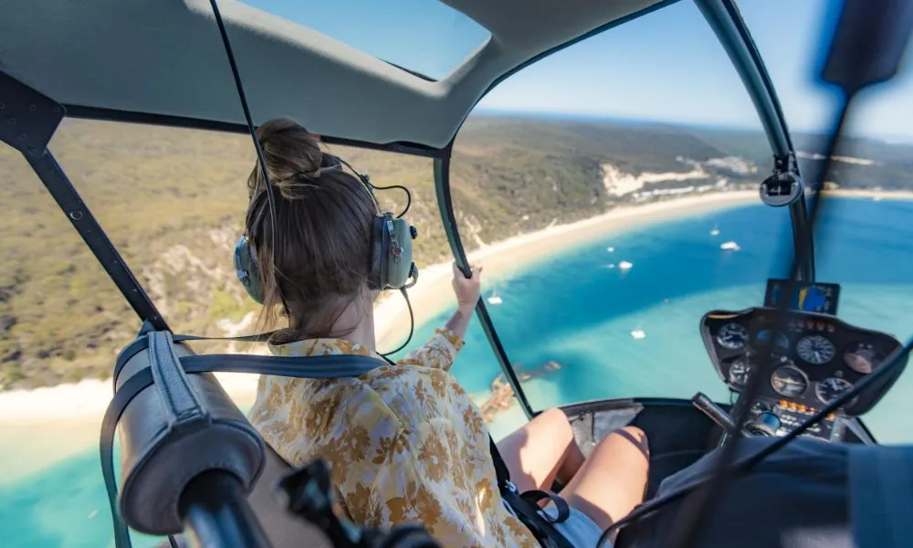 Tangalooma Island Resort Day Cruise with Desert Safari and Helicopter Tour