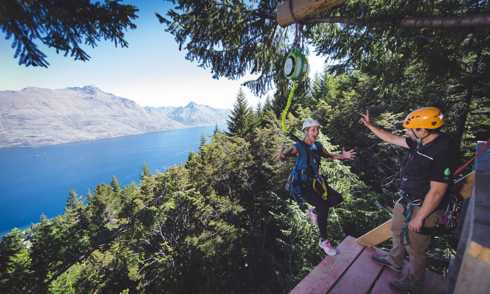 2-Line & Drop Ziplining Tour in Queenstown