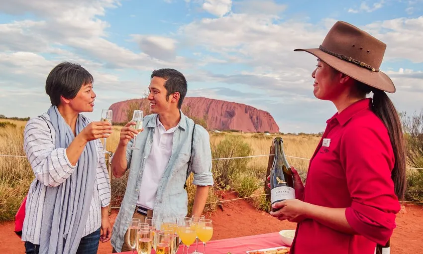 Uluru Sunset Viewing Tour with Sparkling Wine & Canapes