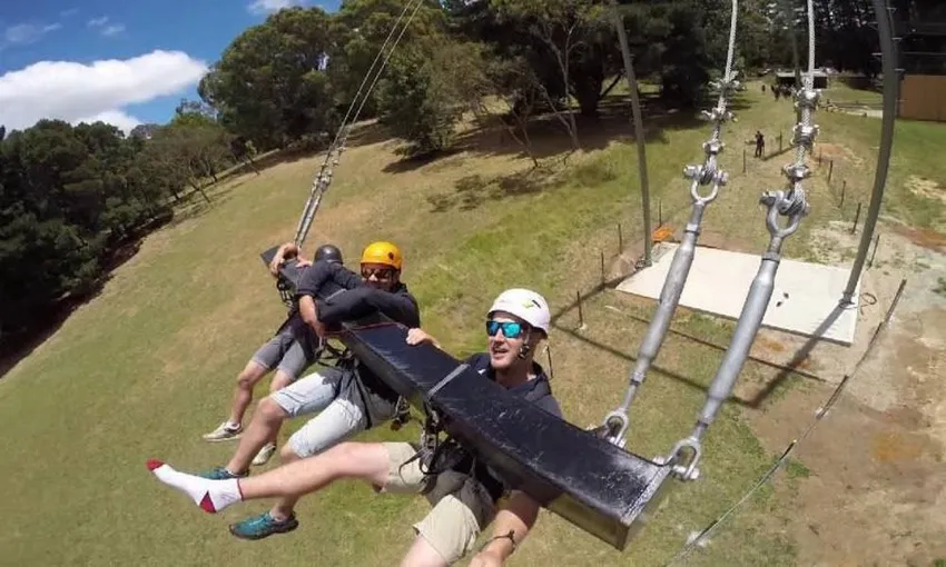 Mount Lofty Rock Climb, Zipline & Mega Swing | Experience Oz