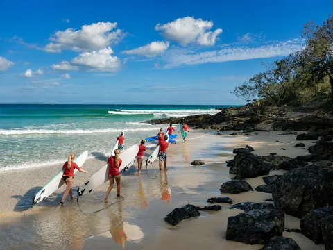 Learn To Surf Australia's Longest Wave at Double Island Point Departing Noosa