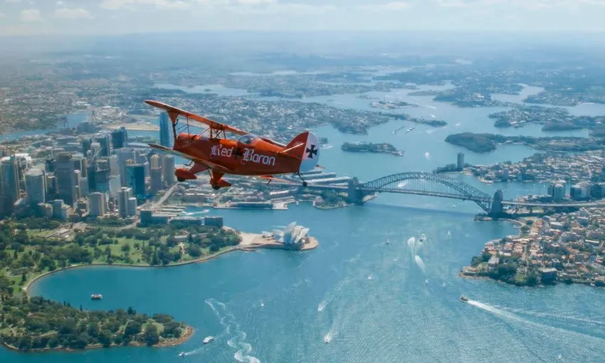 Open Cockpit Biplane Flight, 50 minutes - Sydney Harbour