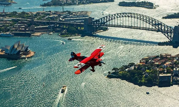 Open Cockpit Biplane Flight, 50 minutes - Sydney Harbour
