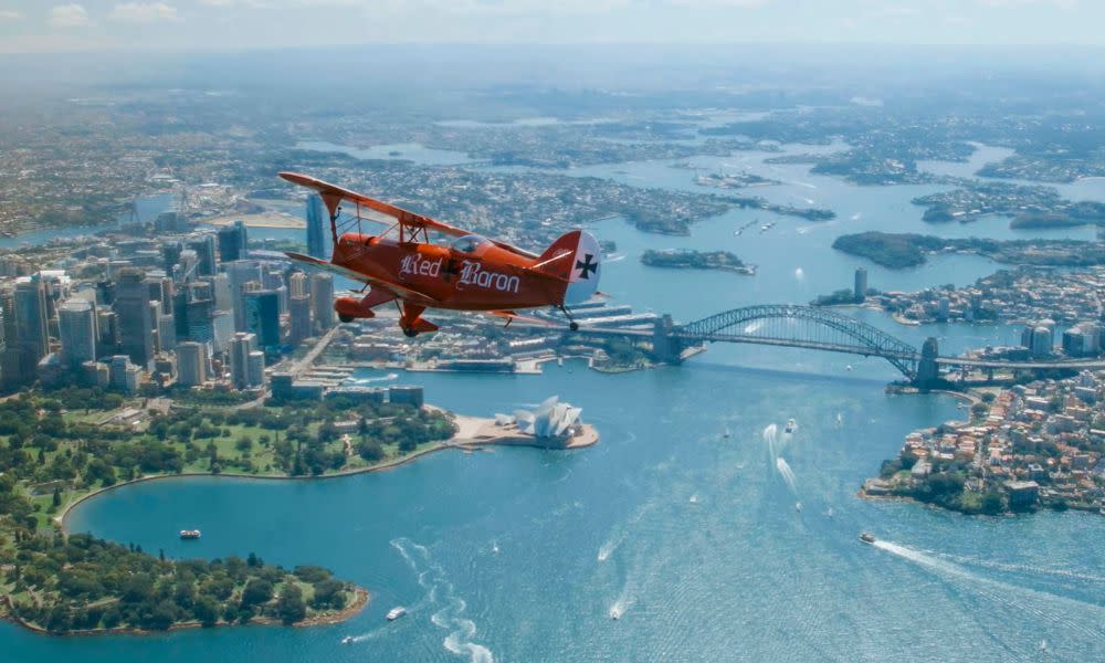 Sydney Harbour Open Cockpit Flight + Low-Level Beaches Flyby - 60 Minutes