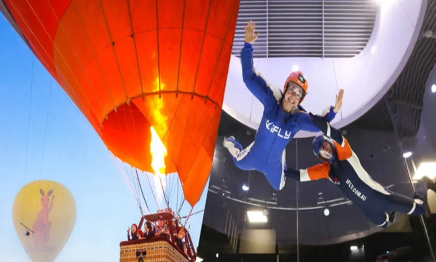 Hot Air Balloon Gold Coast with FREE iFLY Indoor Skydiving