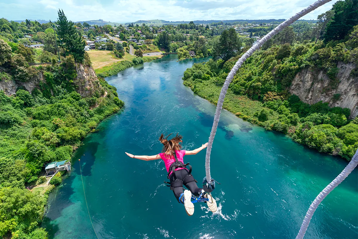 Taupo Bungy Jump and Giant Swing Combo | Experience Oz + NZ-5