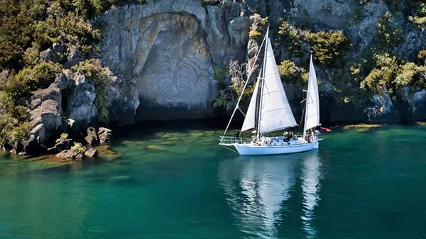 Lake Taupo Sunset & Maori Rock Carvings Cruise - 2.5 Hours