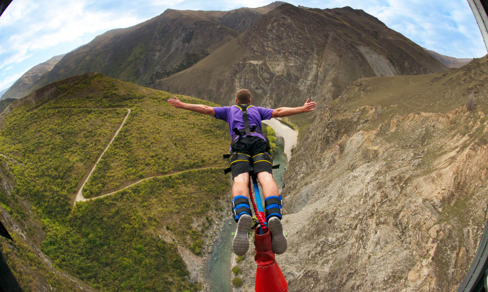 134 metre Nevis Bungy Jump in Queenstown