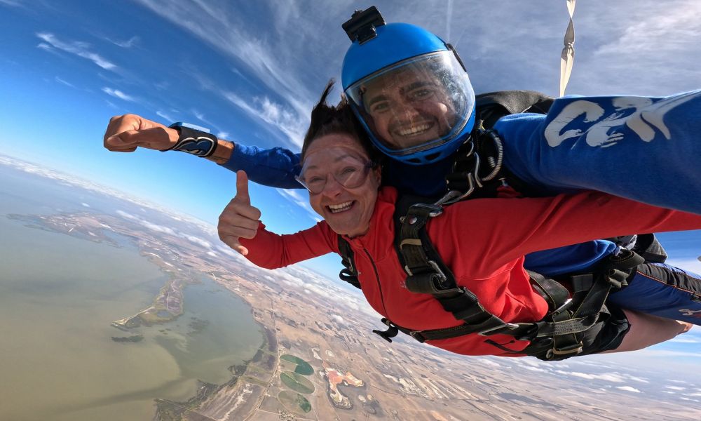 Lake Alexandrina Skydive, from 7500ft - Adelaide