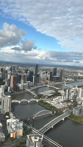 Twilight Scenic Flight Over The City of Brisbane