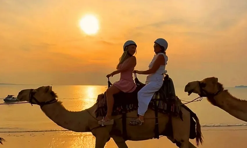 Sunset Camel Ride at Mindil Beach Darwin | Experience Oz