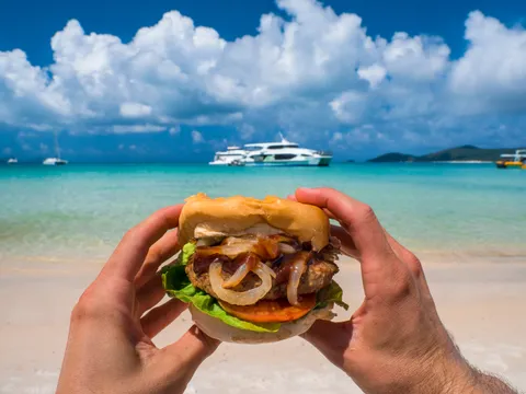 Whitehaven Beach and Hill Inlet Chill and Grill ex Port of Airlie