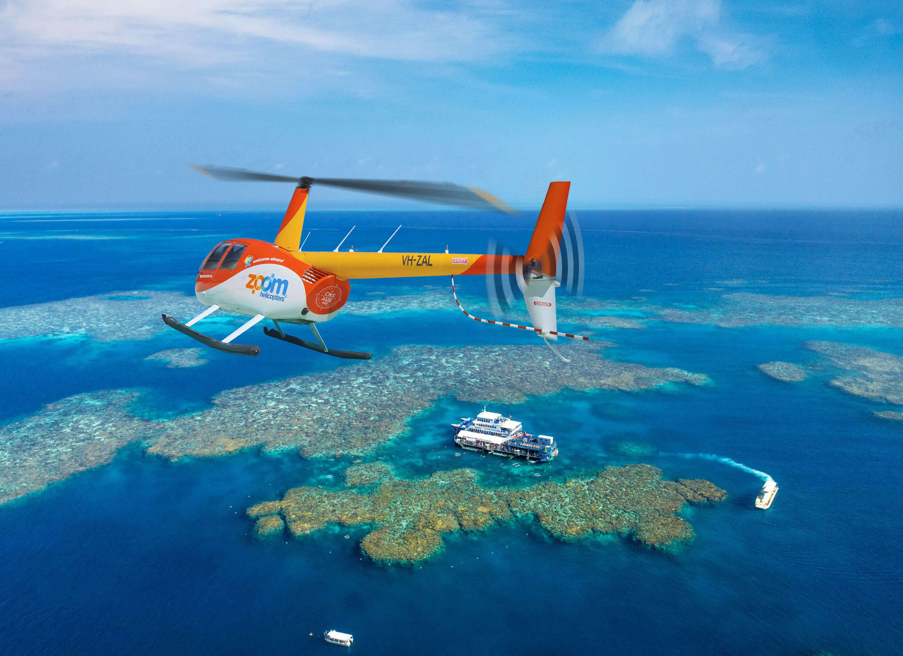 Great Barrier Reef Cruise Out & Return Helicopter Flight to Cairns | Experience Oz-1