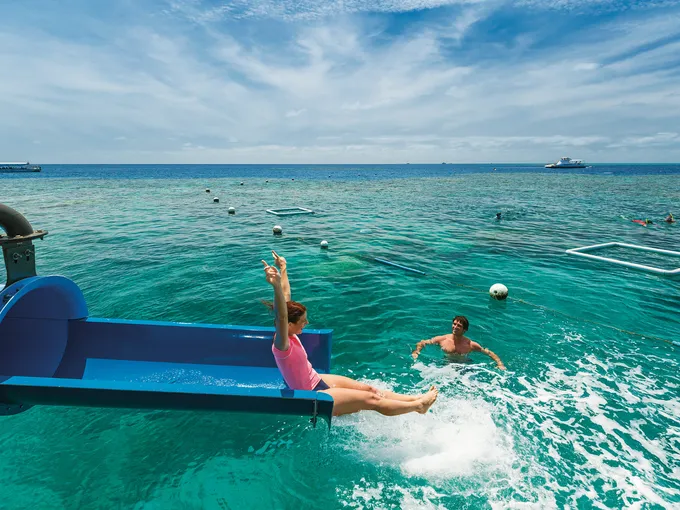Full Day Great Barrier Reef Pontoon with Return Heli Flight